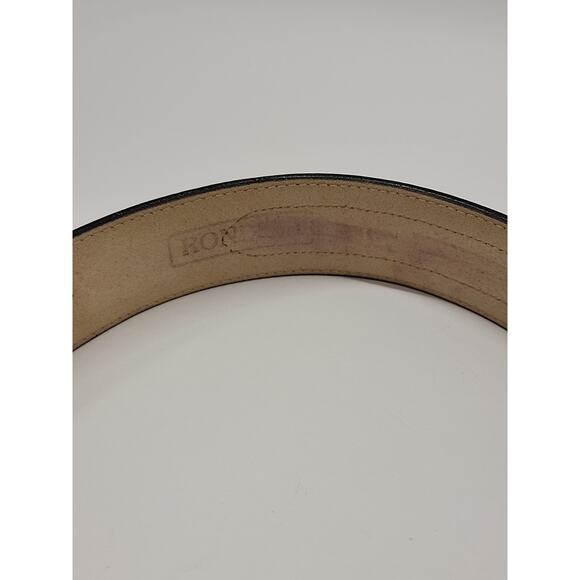 Roncelli Vintage Red Leather Feather Belt Small Boho Southwest Native Style Rare - Picture 7 of 16